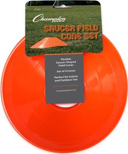Champion Sports 9" Saucer Field Cone Set of 4