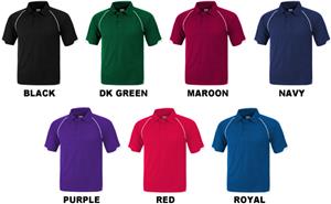 Adult SS Raglan Cool-Tek Polo Shirts