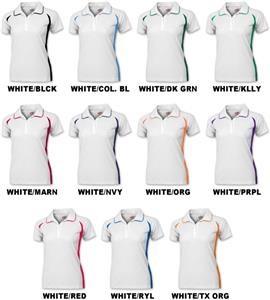 Ladies SS White Body Cool-Tek Polo Shirts