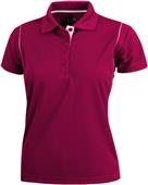 Baw Ladies SS Color Rib Shoulder Cool-Tek Polos