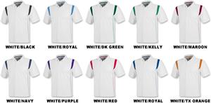 Men's SS White Rib Shoulder Cool-Tek Polo Shirts