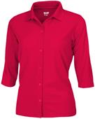 Baw Ladies 3/4 Sleeve Full Button Cool-Tek Polos Baw Ladies 3/4 Sleeve Full Button Cool-Tek Polos