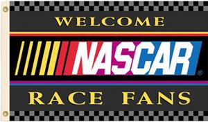 NASCAR Welcome Race Fans 1-Sided Flag