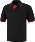 Baw Adult Short Sleeve Contrast Placket Polo Shirt