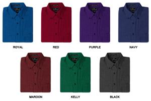 Men's LS Mini Plaid Gingham Woven Shirts
