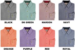 Ladies LS Classic Stripe Gingham Woven Shirts