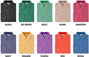 Ladies LS Houndstooth Gingham Woven Shirts