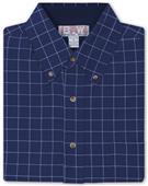 Baw Men's LS Window Pane Gingham Woven Shirts