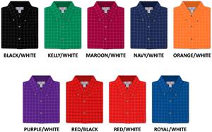 Men's LS Window Pane Gingham Woven Shirts