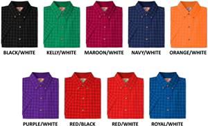 Men's SS Window Pane Gingham Woven Shirts