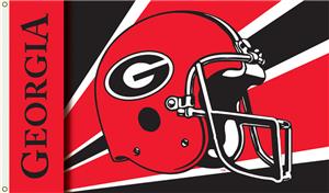 COLLEGIATE Georgia Bulldogs Helmet 3' x 5' Flag