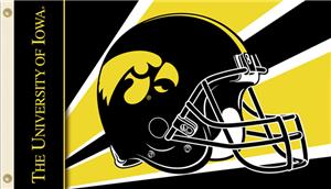 COLLEGIATE Iowa Hawkeyes Helmet 3' x 5' Flag