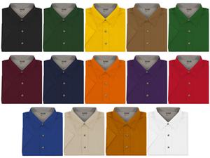 Ladies Short Sleeve Twill Woven Shirts