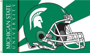 COLLEGIATE Michigan State Helmet 3' x 5' Flag