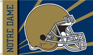 COLLEGIATE Notre Dame Helmet 3' x 5' Flag