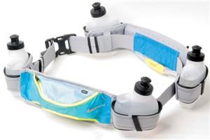 NIKE Grey Lightweight Hydration Belt 4 Bottle
