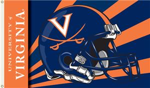 COLLEGIATE Virginia Cavaliers Helmet 3' x 5' Flag