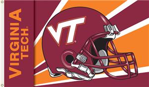 COLLEGIATE Virginia Tech Helmet 3' x 5' Flag