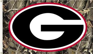 COLLEGIATE Georgia Realtree Camo 3' x 5' Flag