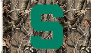 COLLEGIATE Michigan St. Realtree Camo 3' x 5' Flag