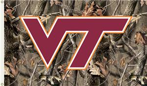 COLLEGIATE Virginia Tech Realtree Camo Flag