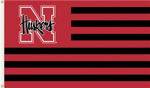 COLLEGIATE Nebraska Stripes 3' x 5' Flag