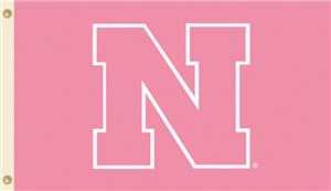 COLLEGIATE Nebraska PINK 3' x 5' Flag