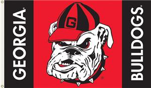 COLLEGIATE Georgia Bulldog Head 3' x 5' Flag