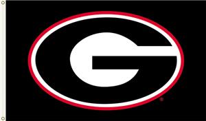 COLLEGIATE Georgia "G" Black 3' x 5' Flag