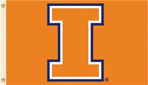 COLLEGIATE Illinois Logo Only 3' x 5' Flag