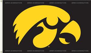 COLLEGIATE Iowa Gold Hawk 3' x 5' Flag
