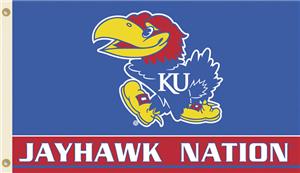 COLLEGIATE Kansas Jayhawk Nation 3' x 5' Flag