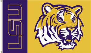 COLLEGIATE LSU Tigers - Tiger Head 3' x 5' Flag