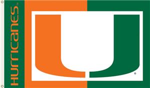 COLLEGIATE Miami Hurricanes 3' x 5' Flag