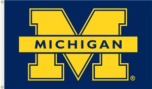 COLLEGIATE Michigan "M" 3' x 5' Flag