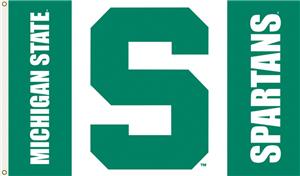 COLLEGIATE Michigan State "S" 3' x 5' Flag