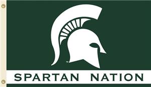 COLLEGIATE Michigan St. Spartan Nation Flag