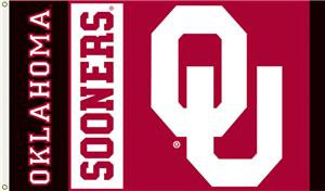 COLLEGIATE Oklahoma Sooners w/Black 3' x 5' Flag