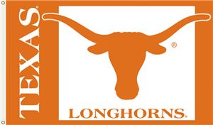 COLLEGIATE Texas w/White Background 3' x 5' Flag