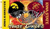 COLLEGIATE Iowa-Iowa State House Divided Flag COLLEGIATE Iowa-Iowa State House Divided Flag