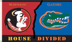 COLLEGIATE Florida-Florida St. House Divided Flag