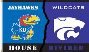 COLLEGIATE Kansas-Kansas State House Divided Flag