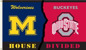 COLLEGIATE Michigan-Ohio St. House Divided Flag