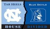 COLLEGIATE N. Carolina-Duke House Divided Flag