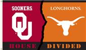 COLLEGIATE Oklahoma-Texas House Divided Flag COLLEGIATE Oklahoma-Texas House Divided Flag