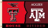 COLLEGIATE Texas Tech-Texas A&M House Divided Flag COLLEGIATE Texas Tech-Texas A&M House Divided Flag