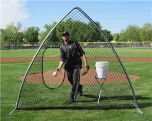 pitching net with radar