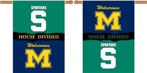 COLLEGIATE Michigan-Michigan St. Divided Banner