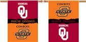 COLLEGIATE Oklahoma-Oklahoma St. Divided Banner COLLEGIATE Oklahoma-Oklahoma St. Divided Banner