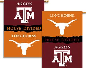 COLLEGIATE Texas-Texas A&M House Divided Banner